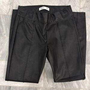 Old Navy Black Faux Leather Stevie High Rise Pants